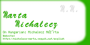 marta michalecz business card